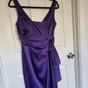 Maggy London Size 12 Royal Purple Dress/Dress That Has A Ruched Front And V-Back
